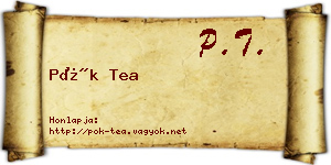 Pók Tea névjegykártya